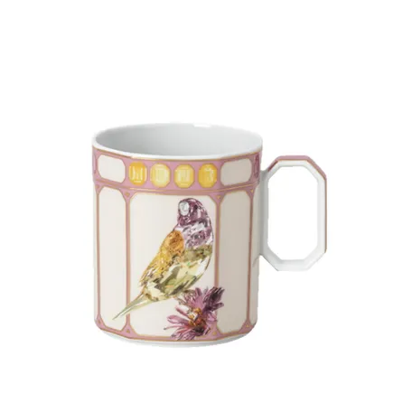 Бокал с ручкой Rosenthal Swarovski Idyllia Finch pink 390 мл