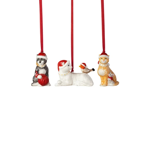 Набор елочных украшений Nostalgic Ornaments Кошки 3 шт. (фото 1)