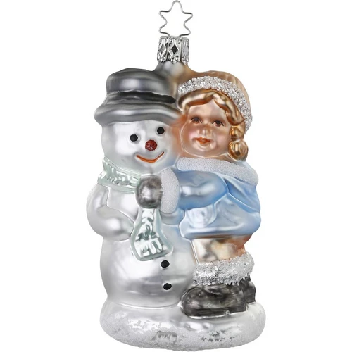 Елочная игрушка INGE GLAS Снежный друг 12,5 см (фото 1)