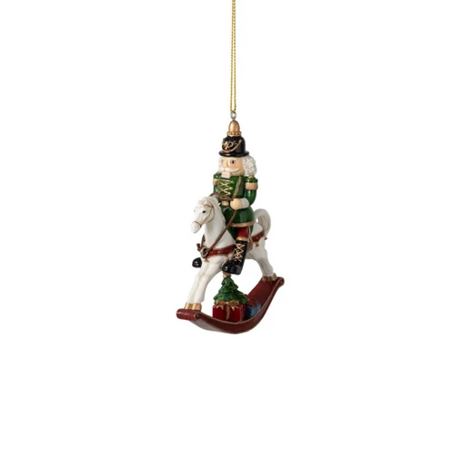 Подвеска Christmas Toys Щелкунчик на лошадке 8 х 2 х 11,5 см (фото 1)
